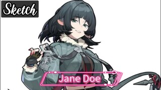 Draw Jane Doe From Zenless Zone Zero (Sketch Complete)