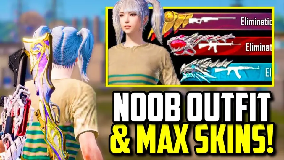 USING NOOB OUTFIT BUT WITH ALL MAX SKINS!! | PUBG Mobile - Bilibili