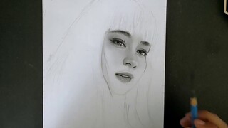 Kathryn Bernardo CharcoalxGraphite Drawing by Vin Polintan