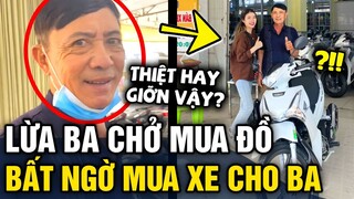 Nói dối ba 'CHỞ ĐI MUA ĐỒ', con gái bất ngờ dẫn ba ĐI MUA XE MÁY MỚI gây xúc động | Tin 3 Phút