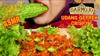 ASMR UDANG GEPREK CRISPY || SUPER PEDAS |LALAPAN|MAKAN PARE MENTAH@darmojosurabaya || asmr indonesia