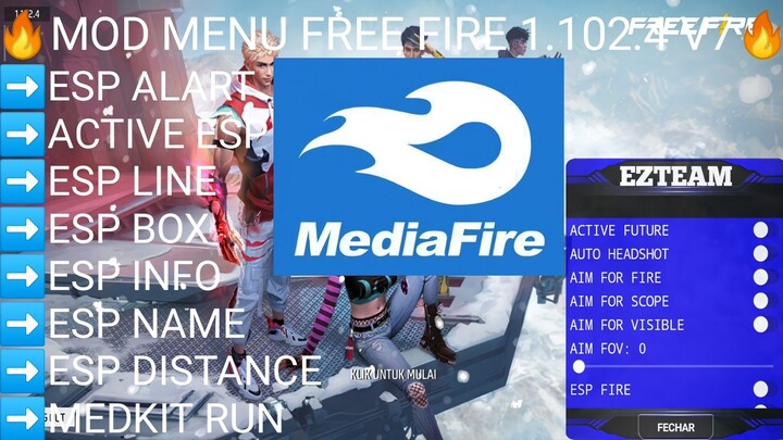 🔴UPDATE.....!!!🤝EZTEAM NEW MOD MENU FREE FIRE VERSI 1.102.4 V7 DIAMOAND HACK GOLD HACK HIGH JUM🤝