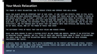 Your Music Relaxation