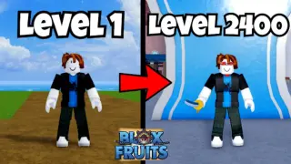 Blox Fruits Level 1 To 2400 in 24 Hours Speedrun..