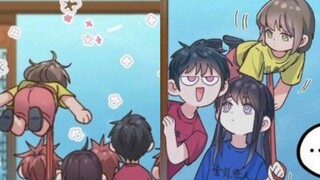 In the sea, no one is holding a small broom that could drift away at any time...