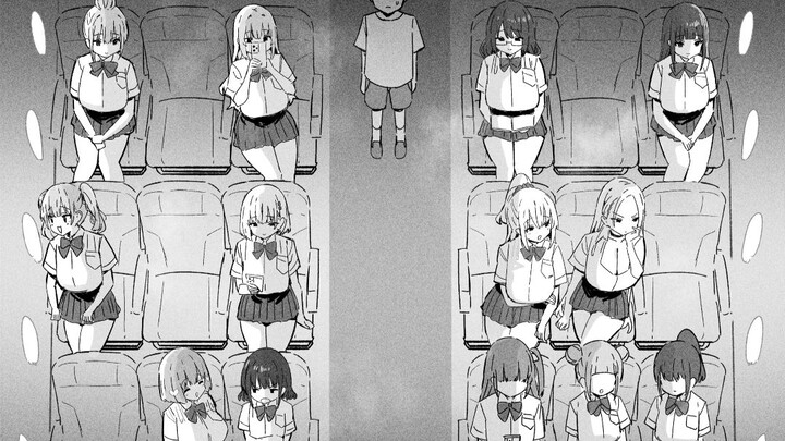 A cute young boy who doesn't know where to sit.