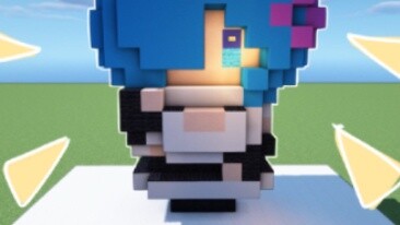 [Minecraft/Rem] A big cutie suddenly appears!!! Minecraft Rem Figure Tutorial