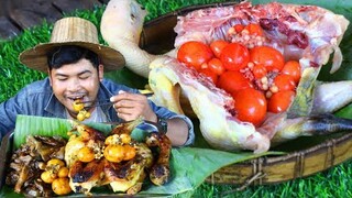 Grilled Chicken bbq eat with Chili Sauce - Cooking Chicken Recipe