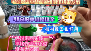 【工具分享】笔涂湿盘平替调色纸的补充说明，40克的“单硅格拉辛”你值得拥有！