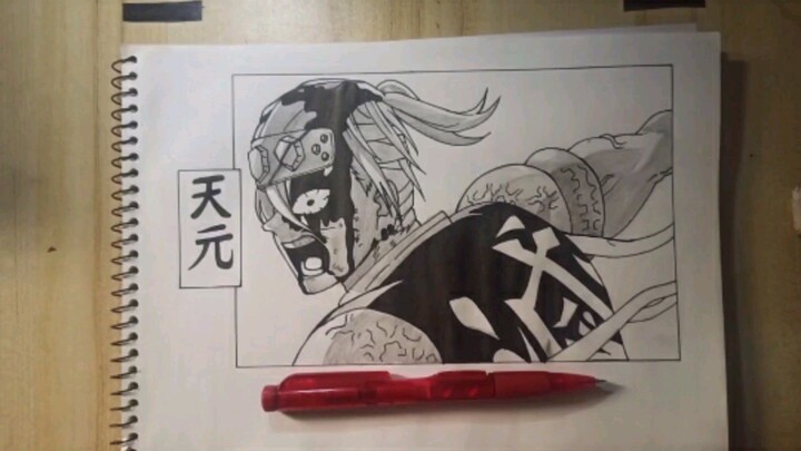 Draw Tengen Uzui of Kimetsu no Yaiba Short video
