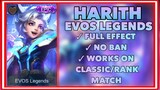 Harith Evos M1 Skin Script - Full Effect + Frame + Recall - Mobile Legends