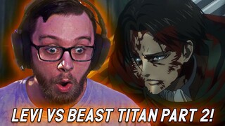LEVI VS THE BEAST TITAN ROUND 2??! Attack On Titan 4x14 Reaction!