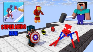 Monster School : BABY MONSTERS SUPERHERO RUN - EPIC TRANSFORM RACE 3D CHALLENGE Minecraft Animation