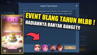 SUDAH RILIS ! EVENT ULANG TAHUN BIKIN KUE MLBB, BANYAK SKIN GRATIS UNTUK PLAYER GRATISAN