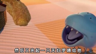 可怜的老奶奶和怪物。