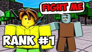 i Beat the #1 RANKED GOD LEVEL THREAT in The Strongest Battlegrounds..