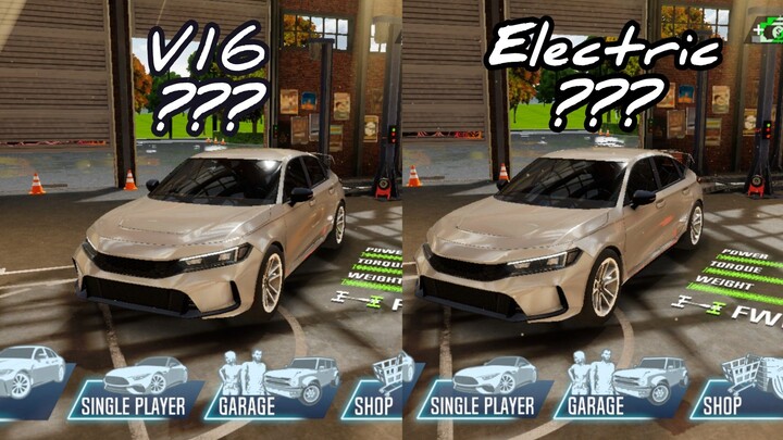 Adu Top Speed Mesin V16 VS Electric Pake Honda Civic!!! (Driving School Simulator: EVO)