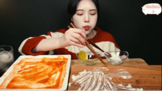 Mì gà xào cay phô mai và gà rán sốt kem hành tây phần cuối #mukbang