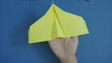 Surf & Glider Dual Form Paper Airplane! A golden surfing machine that can be folded with a piece of 