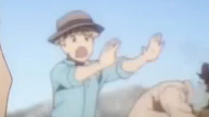 Armin dan Sasha yang bermata beanie bersaing memperebutkan air