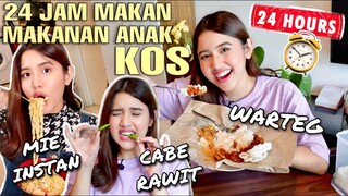 24 JAM MAKAN MENU ANAK KOSAN! MUKBANG CABE RAWIT SAMPE LIDAH MATI RASA!!