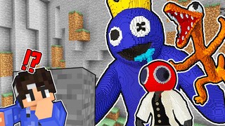 Scared by RAINBOW FRIENDS in Minecraft