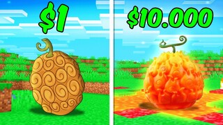 FRUTA DE ONE PIECE DE R$1 VS R$10.000