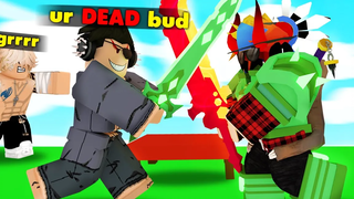 หัวหน้ากลุ่ม ANGRY เชิญ SQUAD ของเขา ดังนั้นฉันจึง 1 ต่อ 3 พวกเขา (ROBLOX BEDWARS)