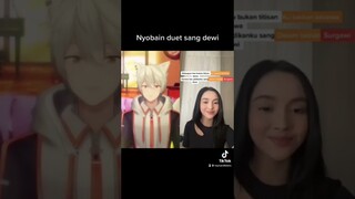 nyobain duet sang dewi~ #lyodra #duet #musikindonesia #viral #shorts #fyp #vtuber #anime