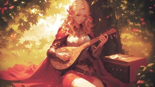 Peaceful with The Forest - Relaxing Medieval Music, Harp Music, BardTavern Ambience, Medieval City