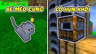 MINECRAFT SINH TỒN 1.14.2 TẬP 4 : Thuần Phục Mèo, Làm Bản Đồ, Lò Hun Khói ( Noob Sinh Tồn )