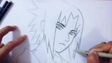 Cara Menggambar Anime Cowok Karakter SASUKE || Untuk Pemula