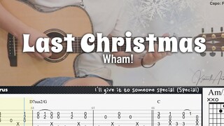 【指弹吉他】圣诞经典《Last christmas》，快过圣诞节了，欢快的歌送给你们