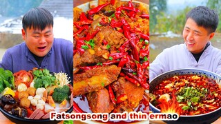 The latest tiktok eating and broadcasting funny collection in 2024 | mukbang | songsong and ermao