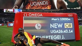 World Record Holder Joshua Cheptegei  Wins the Mens 10,000M at the Paris 2024 to set an Olympic Rec