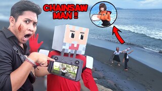 NGERII ! DRONE AZUYA MENANGKAP PENAMPAKAN KUBURAN CHAINSAW MAN MEMAKAN BOCHIL LATO LATO !