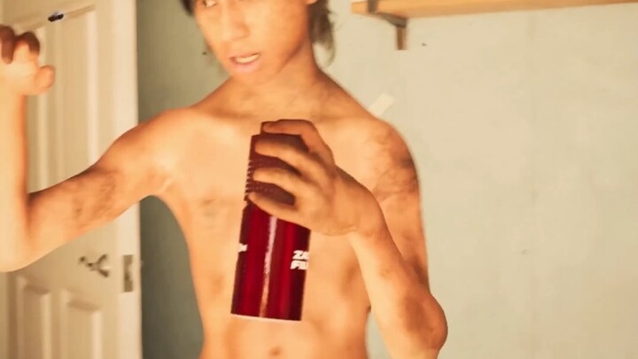 He was killed by using deodorant.