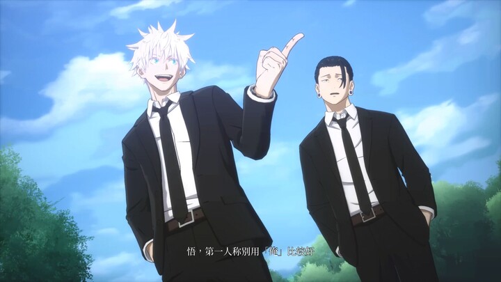Jujutsu Kaisen: Gojo Satoru dan Mahito berjas melawan Hanami dan Maki dalam seragam sekolah perempua