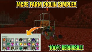 CARA MEMBUAT PIGLIN BARTER FARM DI MCPE!! | SIMPLE & MUDAH MCPE 1.16
