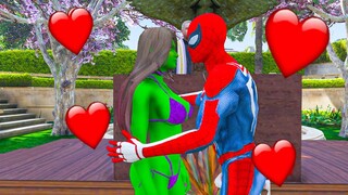 CASAMENTO DO HOMEM ARANHA com a SHE HULK no GTA 5