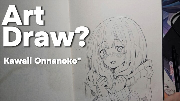 Menggambar Anime Charakter Kawaii Onnanoko IiIiiI