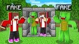 FAKE Maizen and FAKE Mikey GRABBED the ORIGINALS - Sad Story in Minecraft (JJ and)