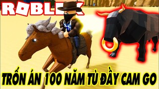 Roblox | TRỐN ÁN 100 NĂM TÙ CÒN BỊ BÒ TÓT DÍ CHẠY XÚC QUẦN | Escape Wild West Obby