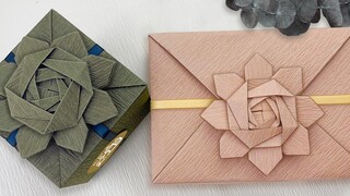 [DIY] Desain Kemasan Kado + Pengajaran Bunga Origami Camelia