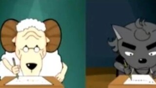 "Grassland Sheep and Wolf Battle"