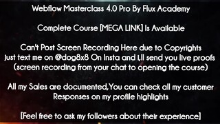 Webflow Masterclass 4.0 Pro By Flux Academy course download