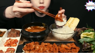 Thịt heo xào rau củ, canh tương đậu phần 3 #anngonmoingay