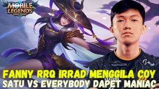 GAME PLAY FANNY RRQ IRRAD MENGERIKAN COY‼️DAPET MANIAC 2X - MOBILE LEGENDS