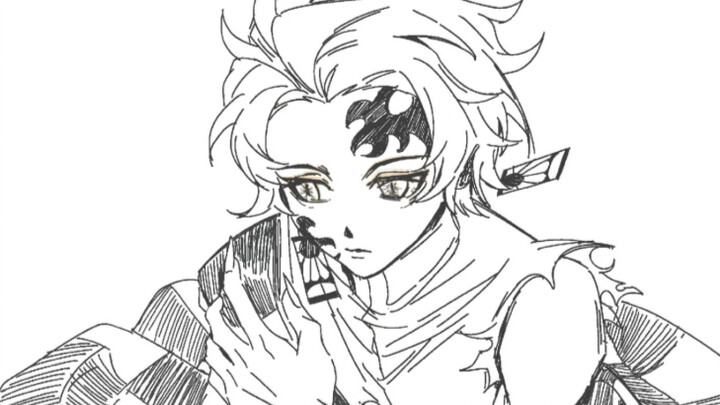 【กระบวนการวาด】มุซัน: พวกเจ้ามัวแต่เกี้ยวพาราสีกันอยู่กลางสนามรบแบบนี้ ข้าไม่ทรมาน ไม่เหนื่อยเลยสักนิ