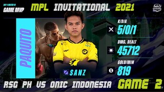 [TAGALOG] RSG PH VS ONIC INDO GAME 2 | MPL INVITATIONAL | D4 |  QUARTERFINALS | MPLI